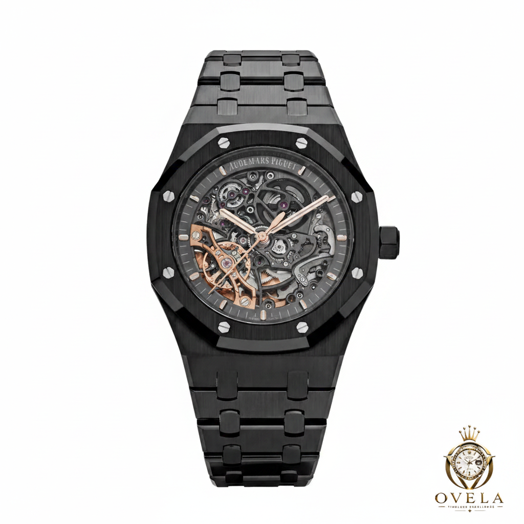 AP Royal Oak Noire - Fond blanc + OVELA