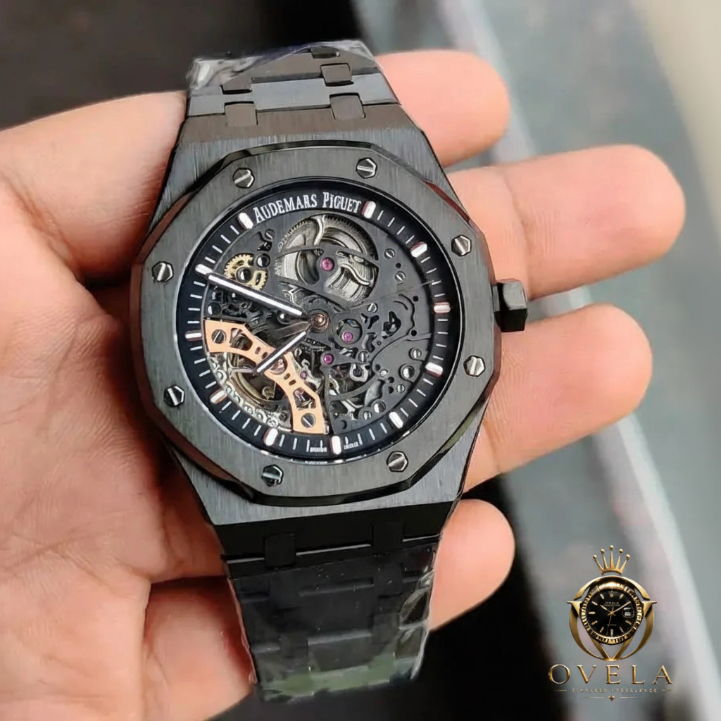 AP Royal Oak Noire - Main cadran + OVELA