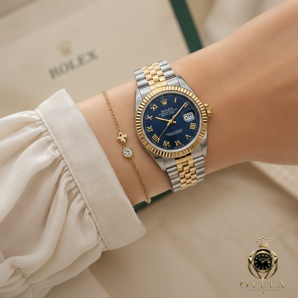 Datejust poignet femme logo OVELA