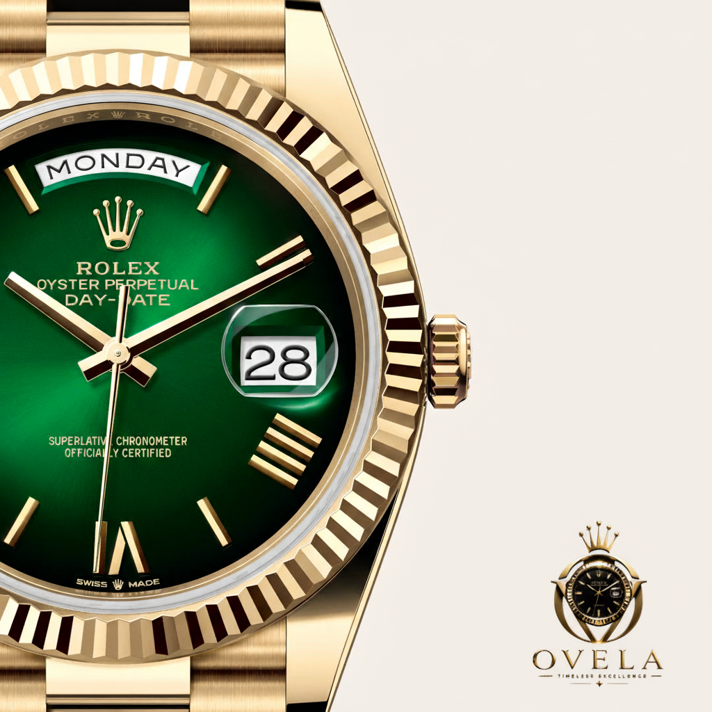 Day-Date 40 - Close-up cadran + OVELA