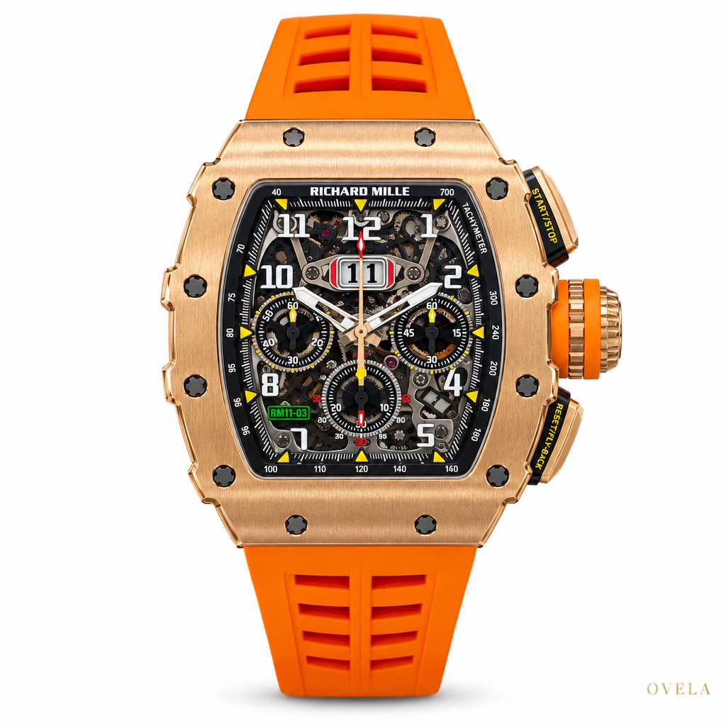 Richard Mille RM11-03 — Bronze | Chronographe Flyback | Bracelet Orange