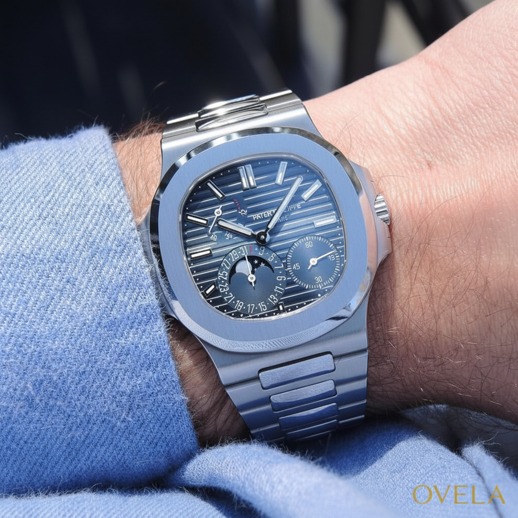 Patek Philippe Nautilus 5740/1G — Acier | Cadran Bleu | Phase de Lune