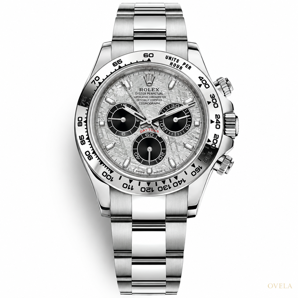 Rolex Daytona Cosmograph – Acier inoxydable Cadran Météorite, Compteurs Noirs