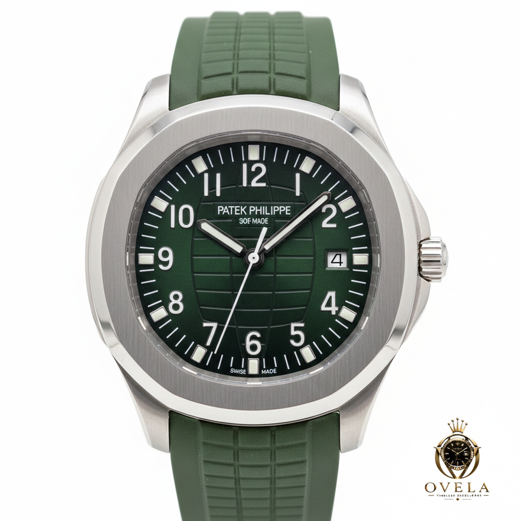 Patek Philippe Aquanaut Vert - Gros plan cadran vert