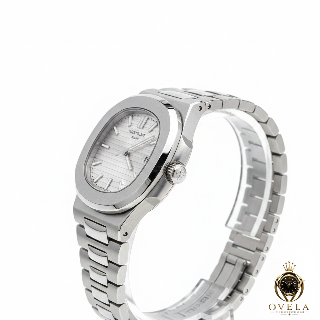 Patek Philippe Nautilus Acier - Gros plan cadran gris