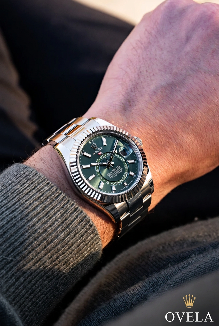 Montre au poignet avec logo OVELA