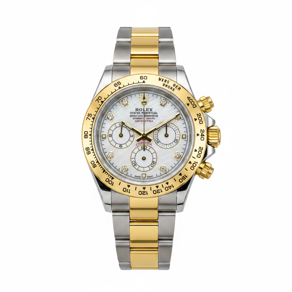 Rolex Daytona nacre fond blanc