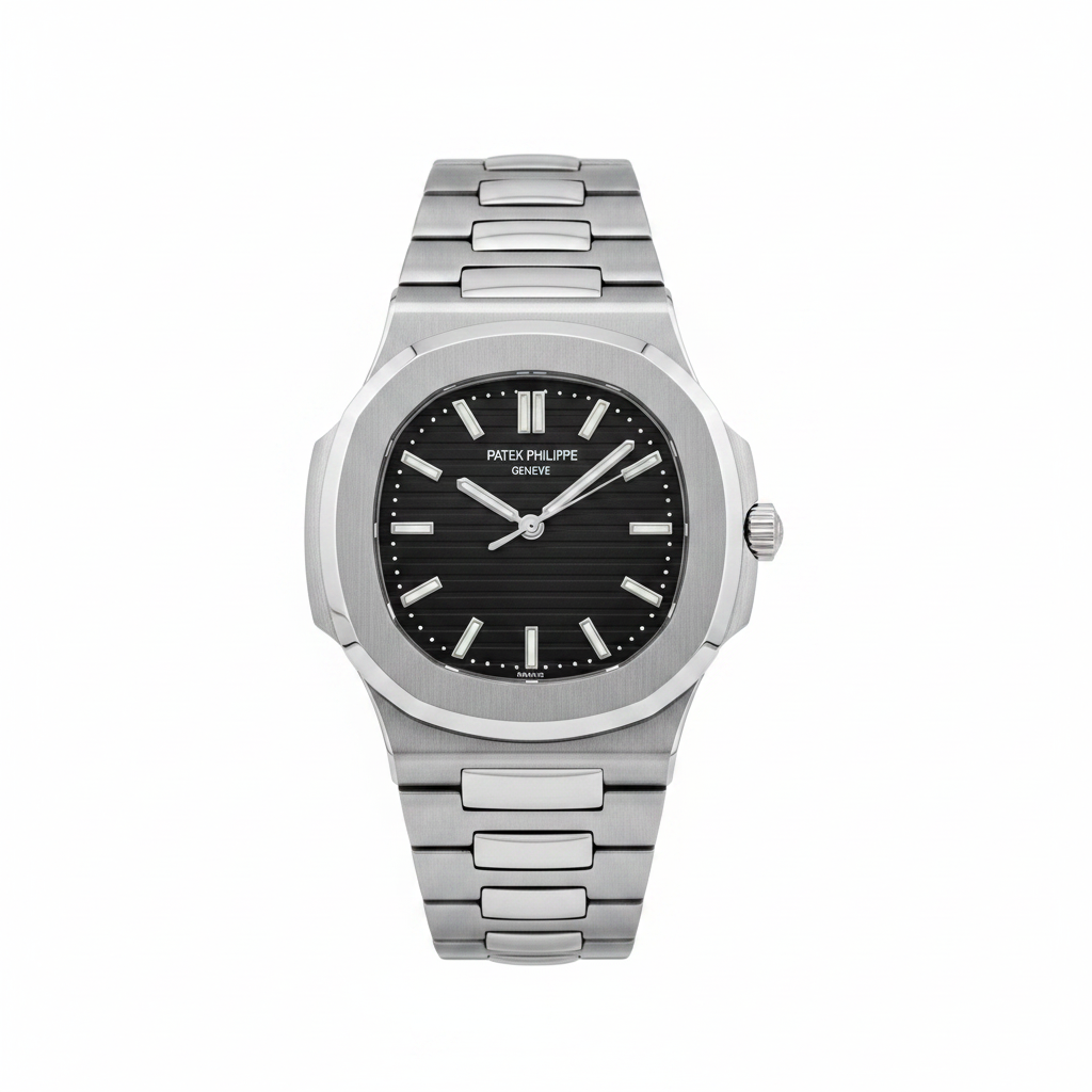 Patek Philippe Nautilus cover fond blanc taille moyenne