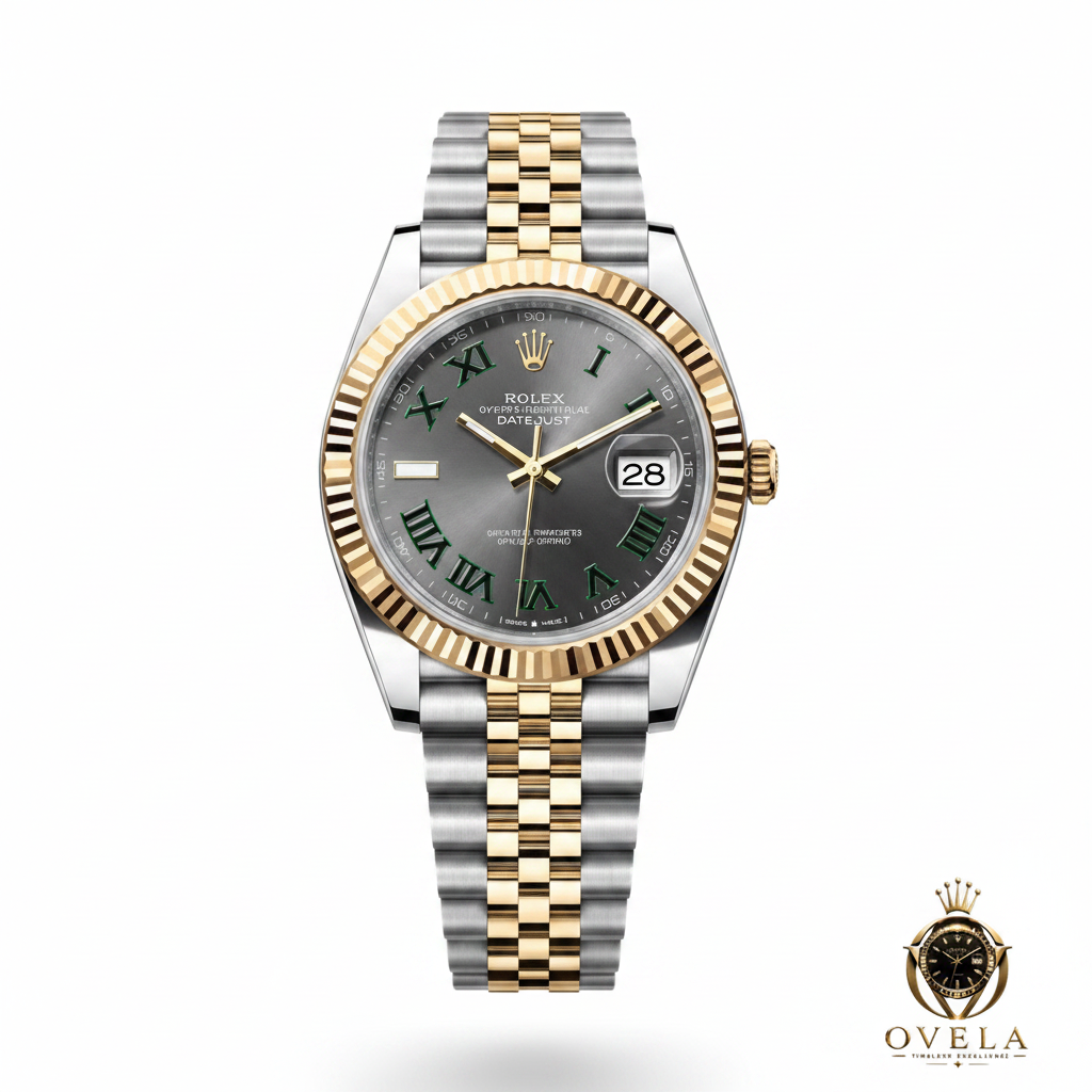Rolex Datejust Bicolore Wimbledon - Photo de couverture fond blanc