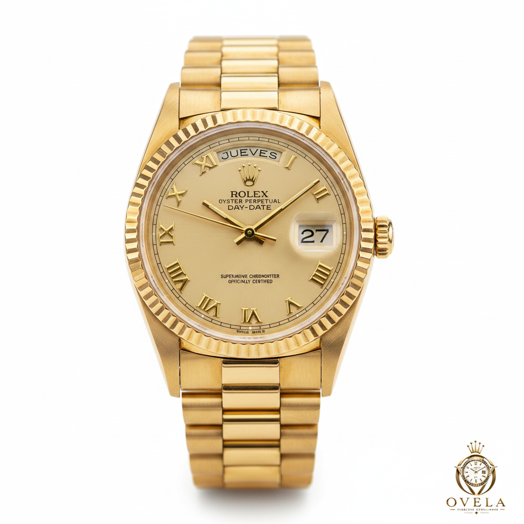 Rolex Day-Date Or Jaune - Photo de couverture fond blanc