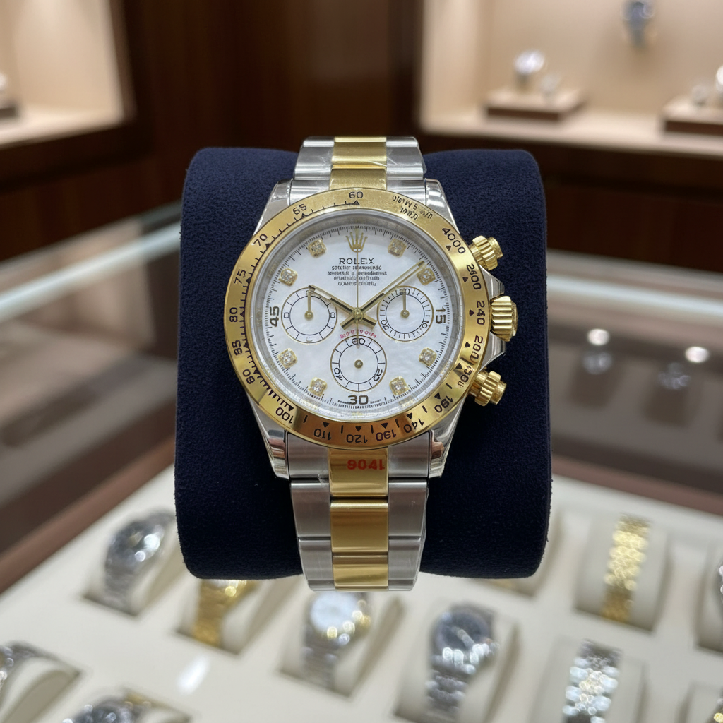 Rolex Daytona nacre velours marine