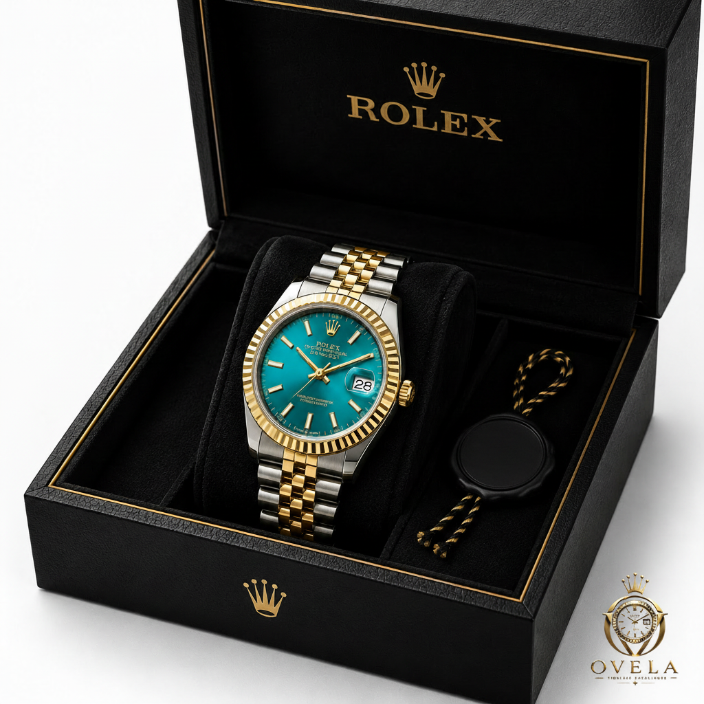 Rolex Datejust Turquoise - Dans la boîte verte Rolex