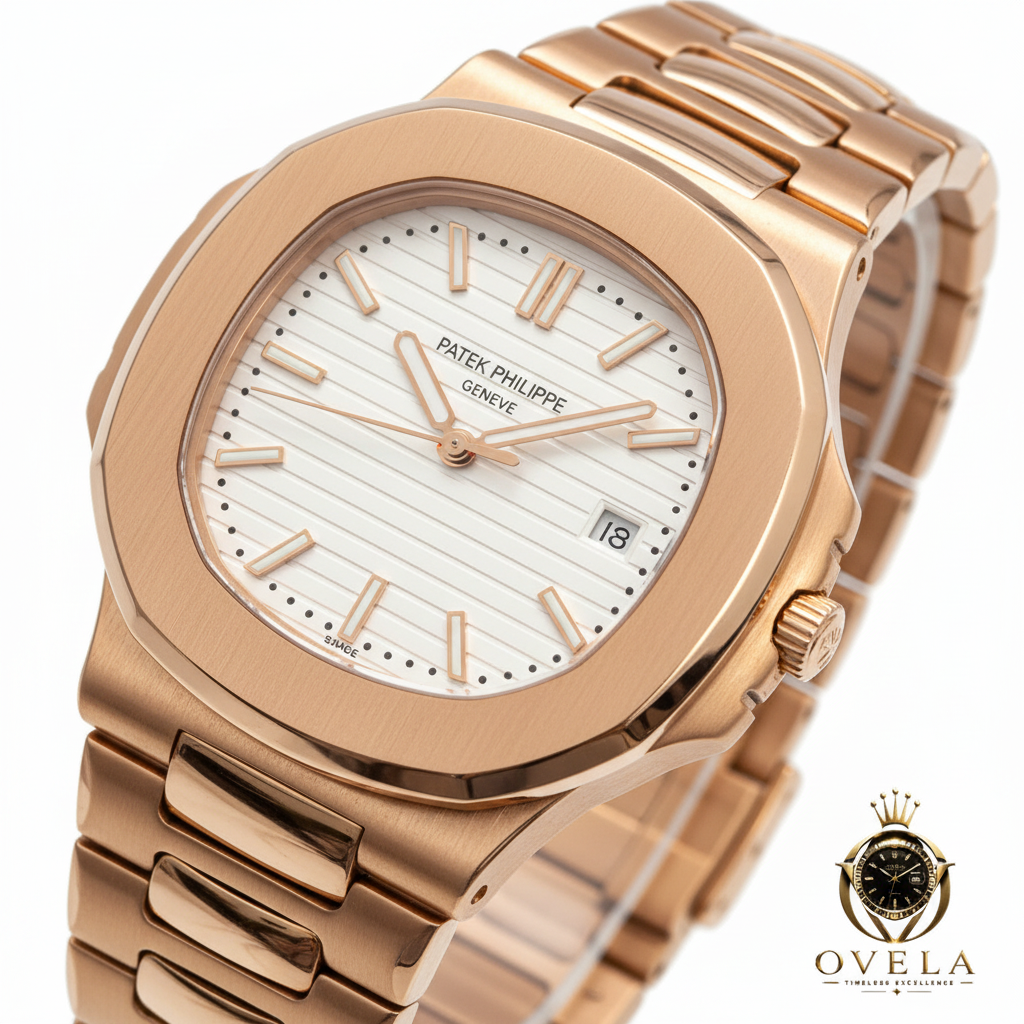 Patek Philippe Nautilus Or Rose - Détail bracelet or rose