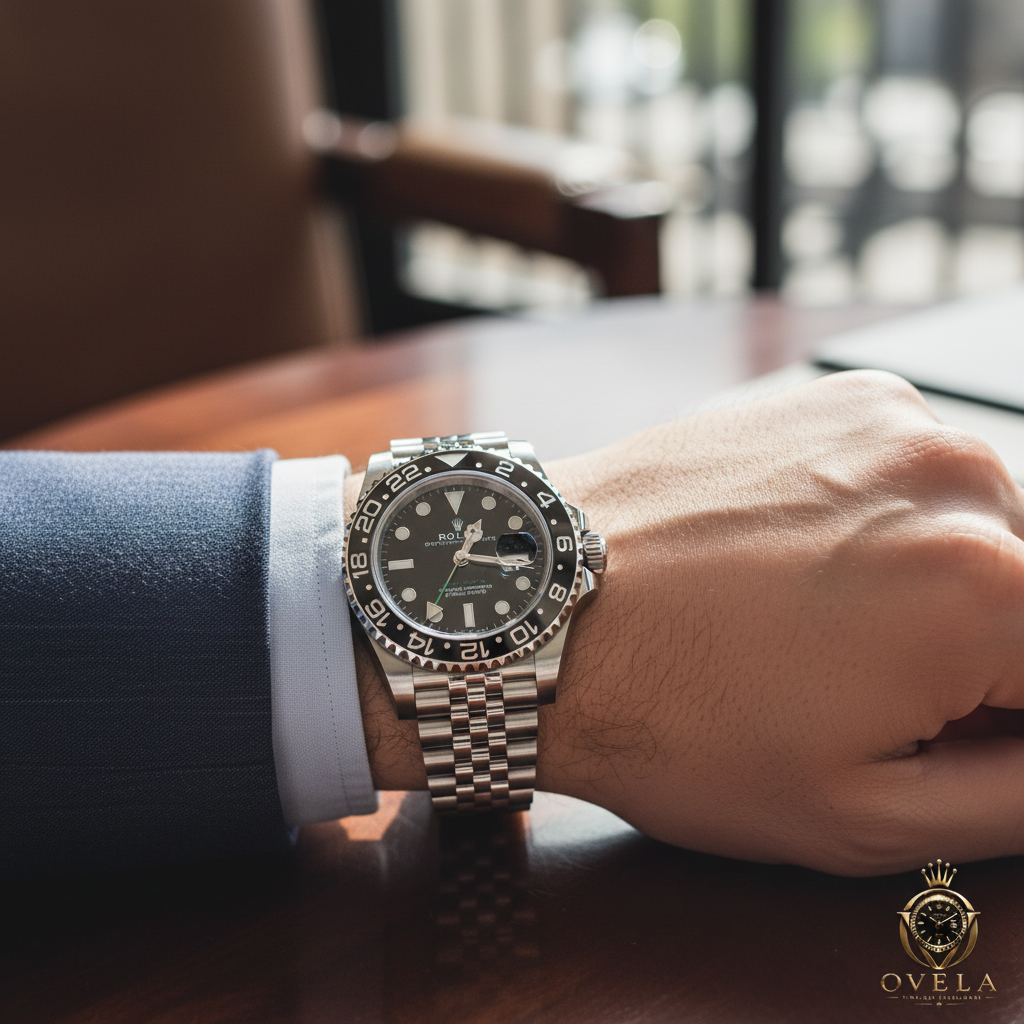 Rolex GMT-Master II Noir - Vue au poignet lifestyle
