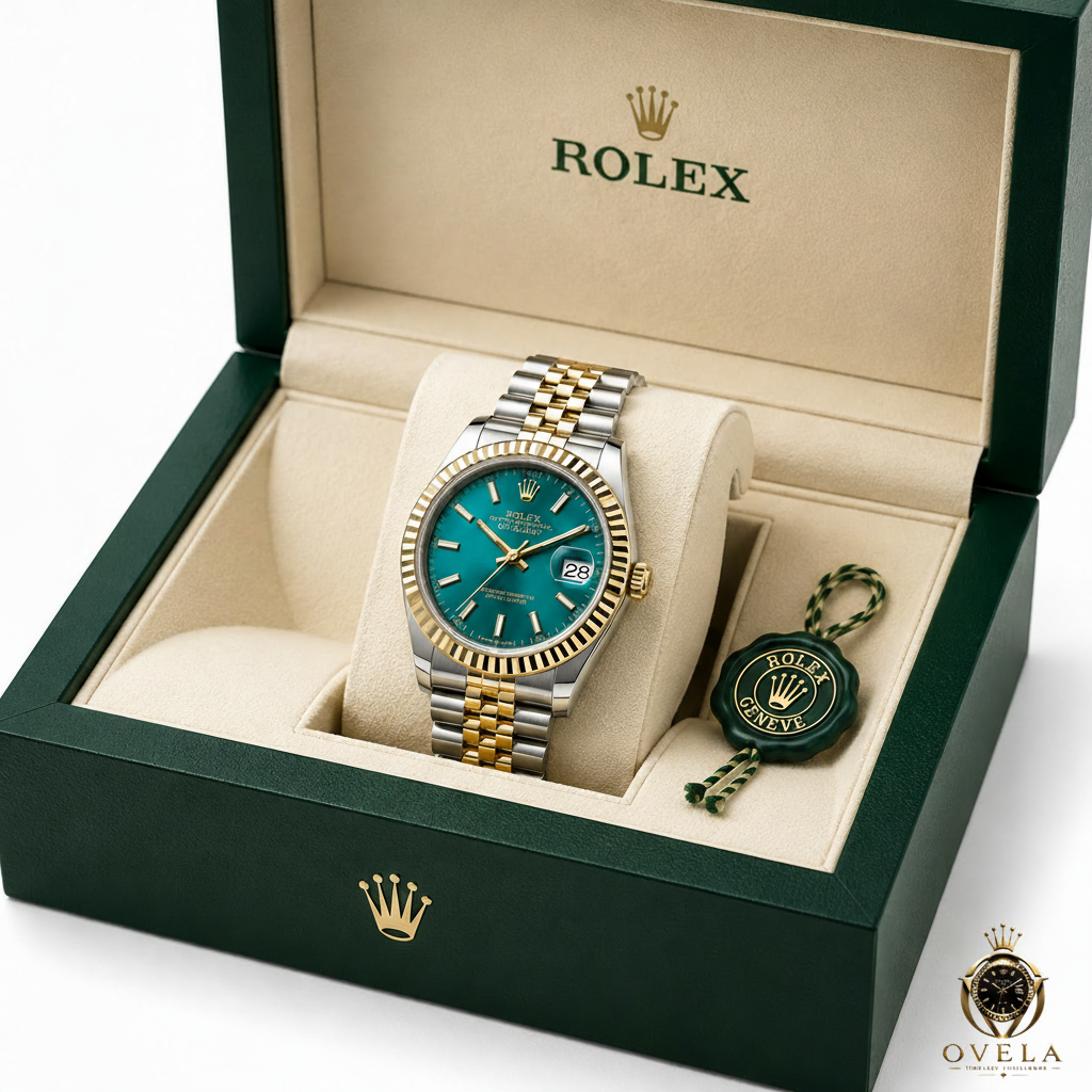 Rolex Datejust Turquoise - Dans la boîte noire Rolex