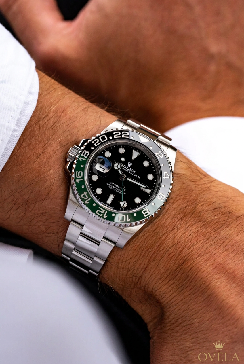 Montre au poignet avec logo OVELA