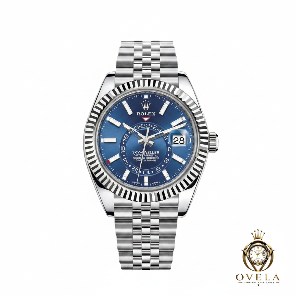 Sky-Dweller Blue - Fond blanc + OVELA