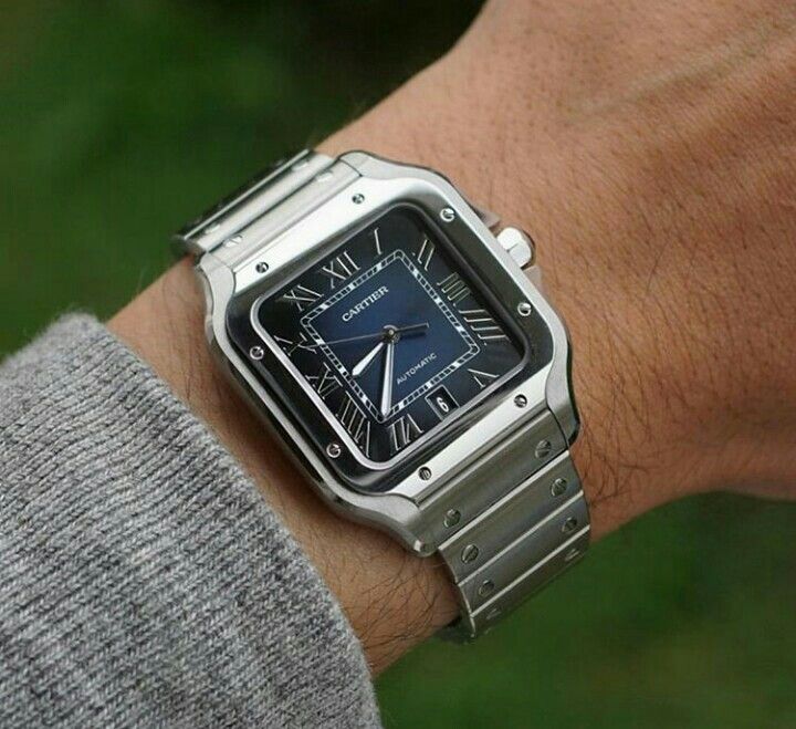 Cartier SANTOS de Cartier grand modèle fond noir
