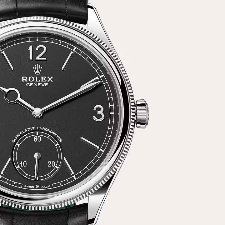 Rolex 1908 collection,39 mm,18 kt OR BLANC