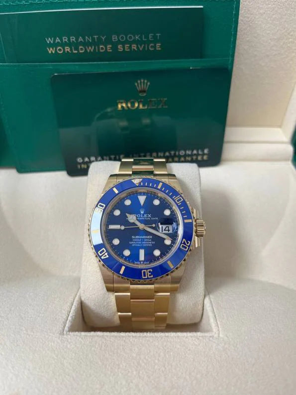 Rolex Submariner Date Yellow Gold Blue Dial