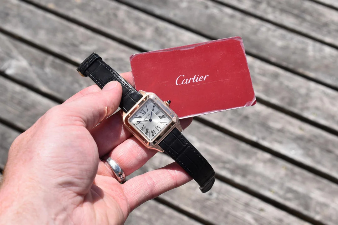 Cartier Santos Dumont Or Rose Gris