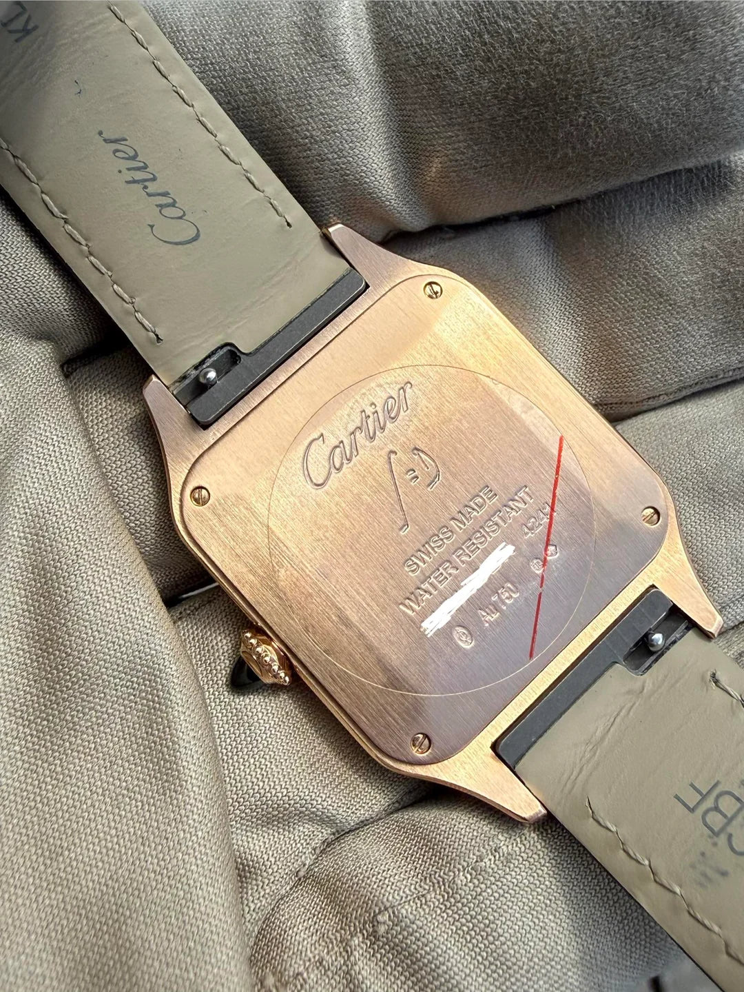 Cartier Santos Dumont Or Rose Gris