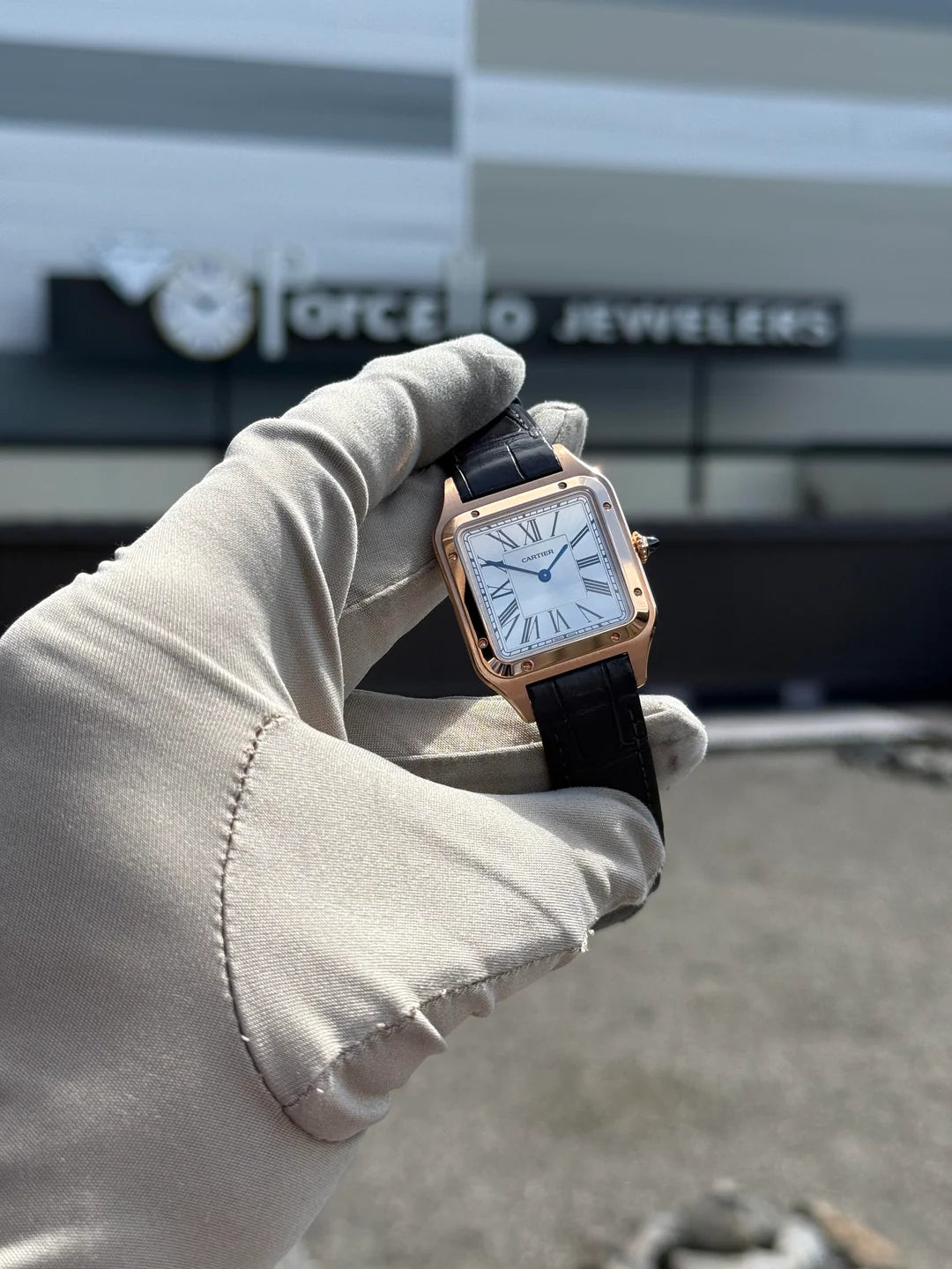 Cartier Santos Dumont Or Rose Gris