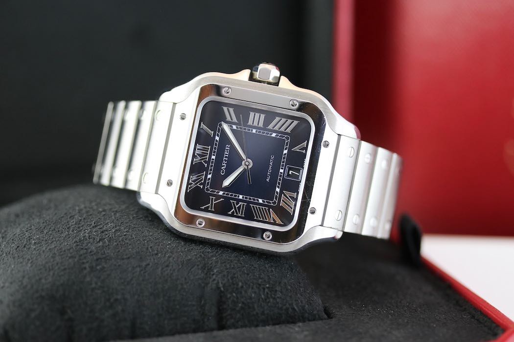 Cartier SANTOS de Cartier grand modèle fond noir