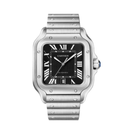 Cartier SANTOS de Cartier grand modèle fond noir