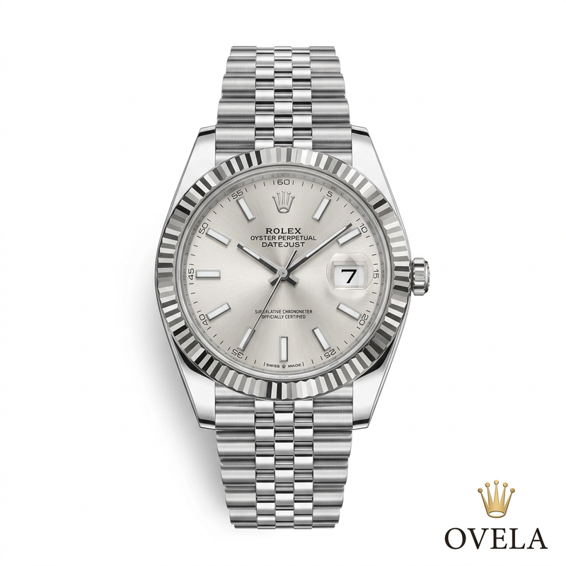 Couverture Datejust argentée OVELA