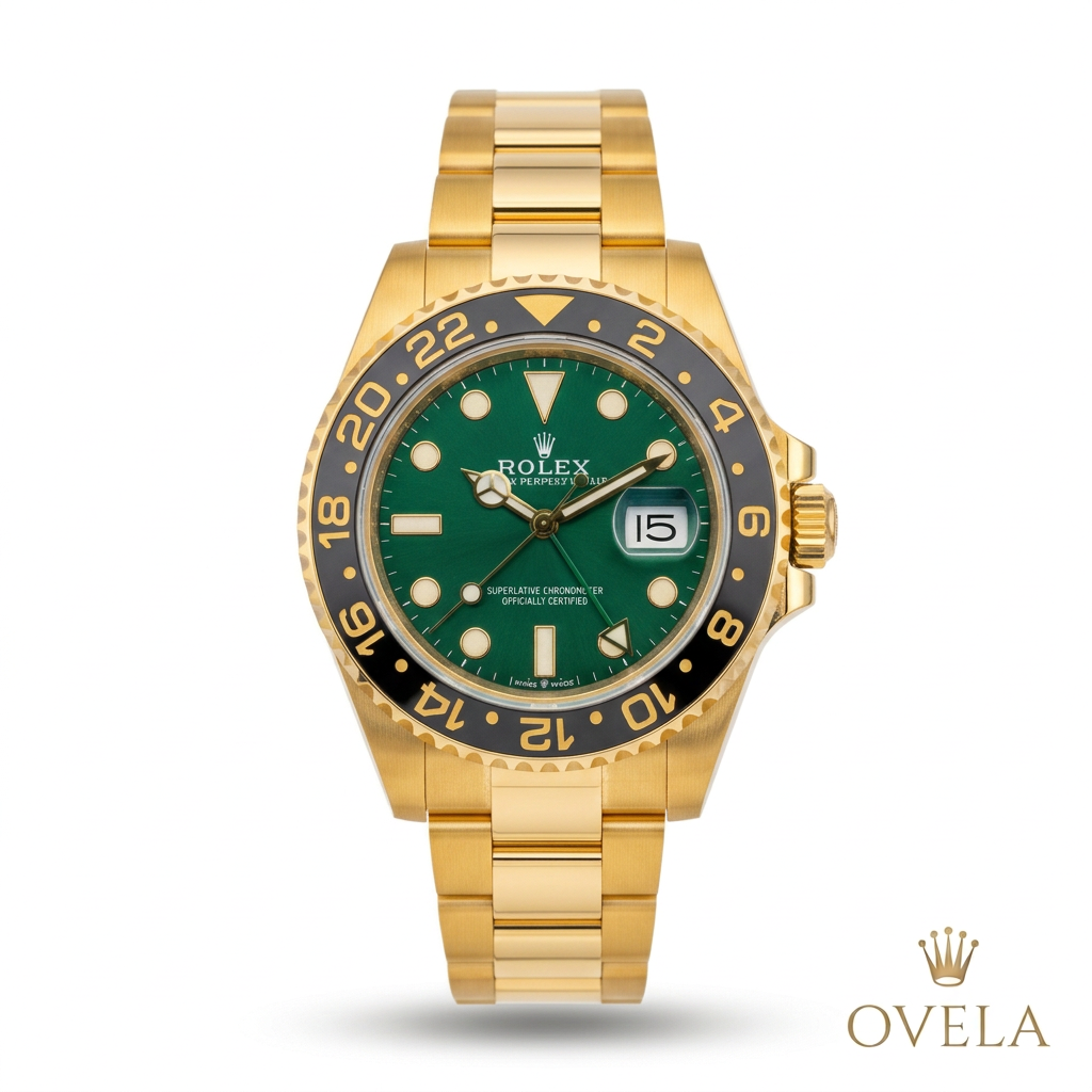 Couverture GMT dorée cadran vert OVELA