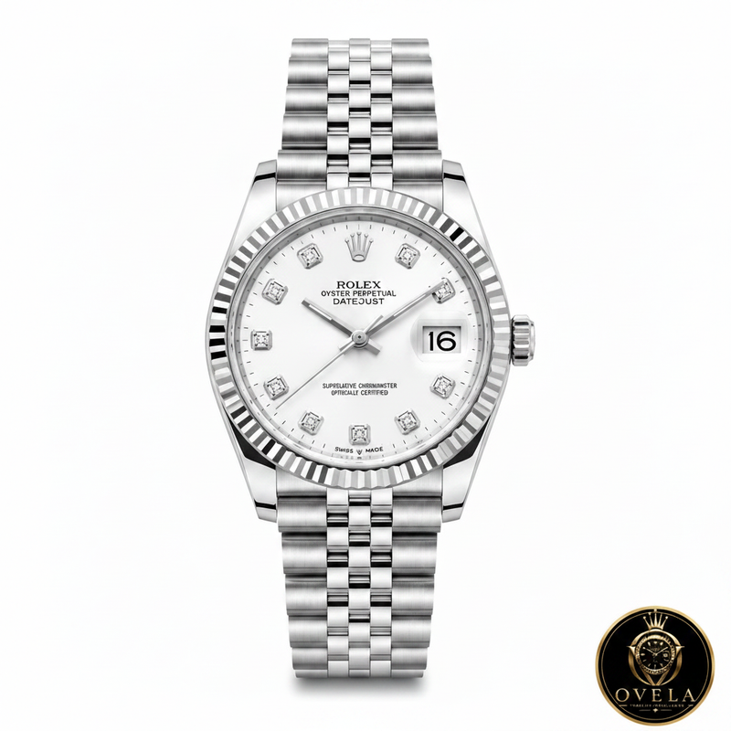 Datejust Blanc fond blanc OVELA