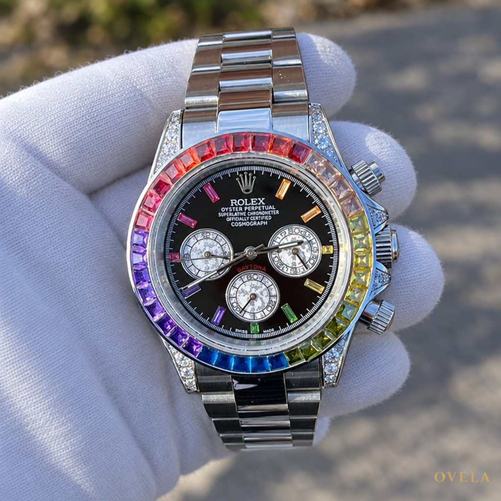 Rolex Daytona Cosmograph | Rainbow | Cadran Noir | Bracelet Oyster