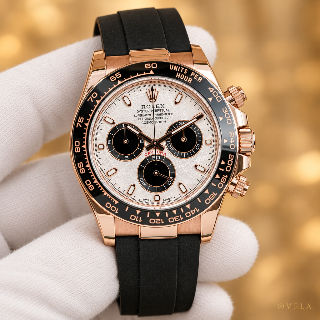 Rolex Daytona Cosmograph –  Everose  Cadran Blanc «Panda», Bracelet Oysterflex