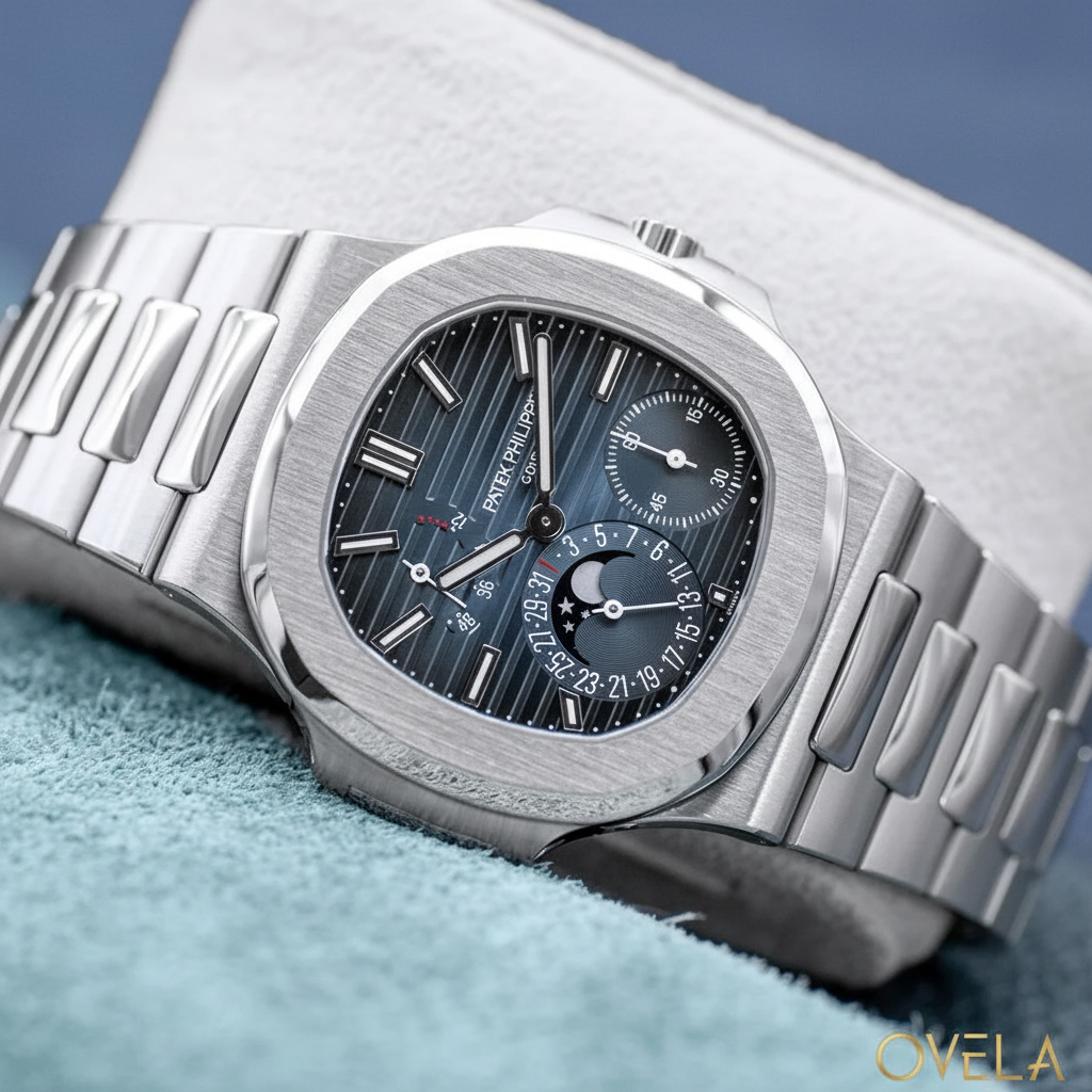 Patek Philippe Nautilus 5740/1G — Acier | Cadran Bleu | Phase de Lune
