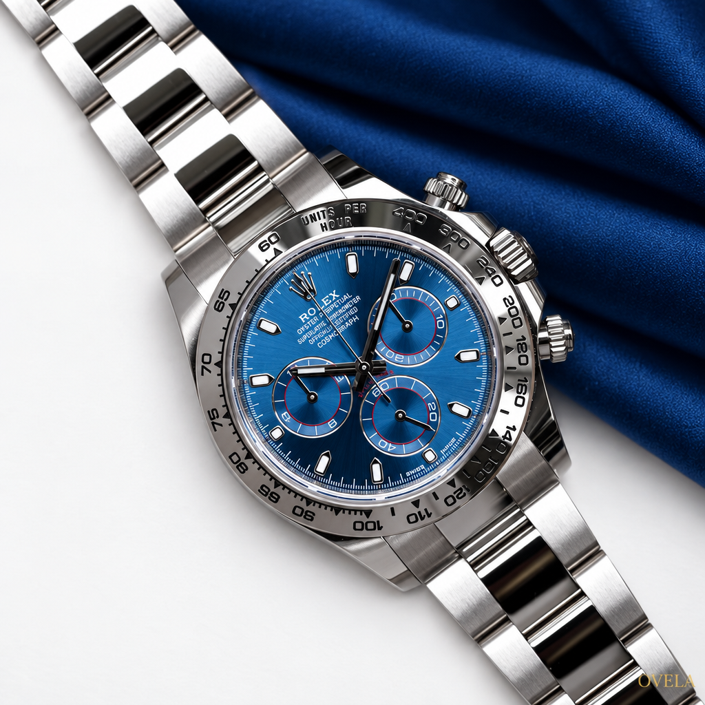 Rolex Daytona Cosmograph – Acier, Cadran Bleu, Compteurs Bleus
