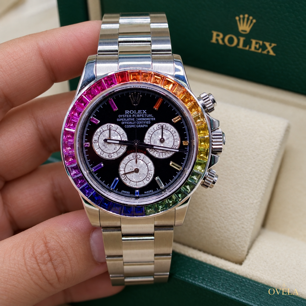 Rolex Daytona Cosmograph | Rainbow | Cadran Noir | Bracelet Oyster