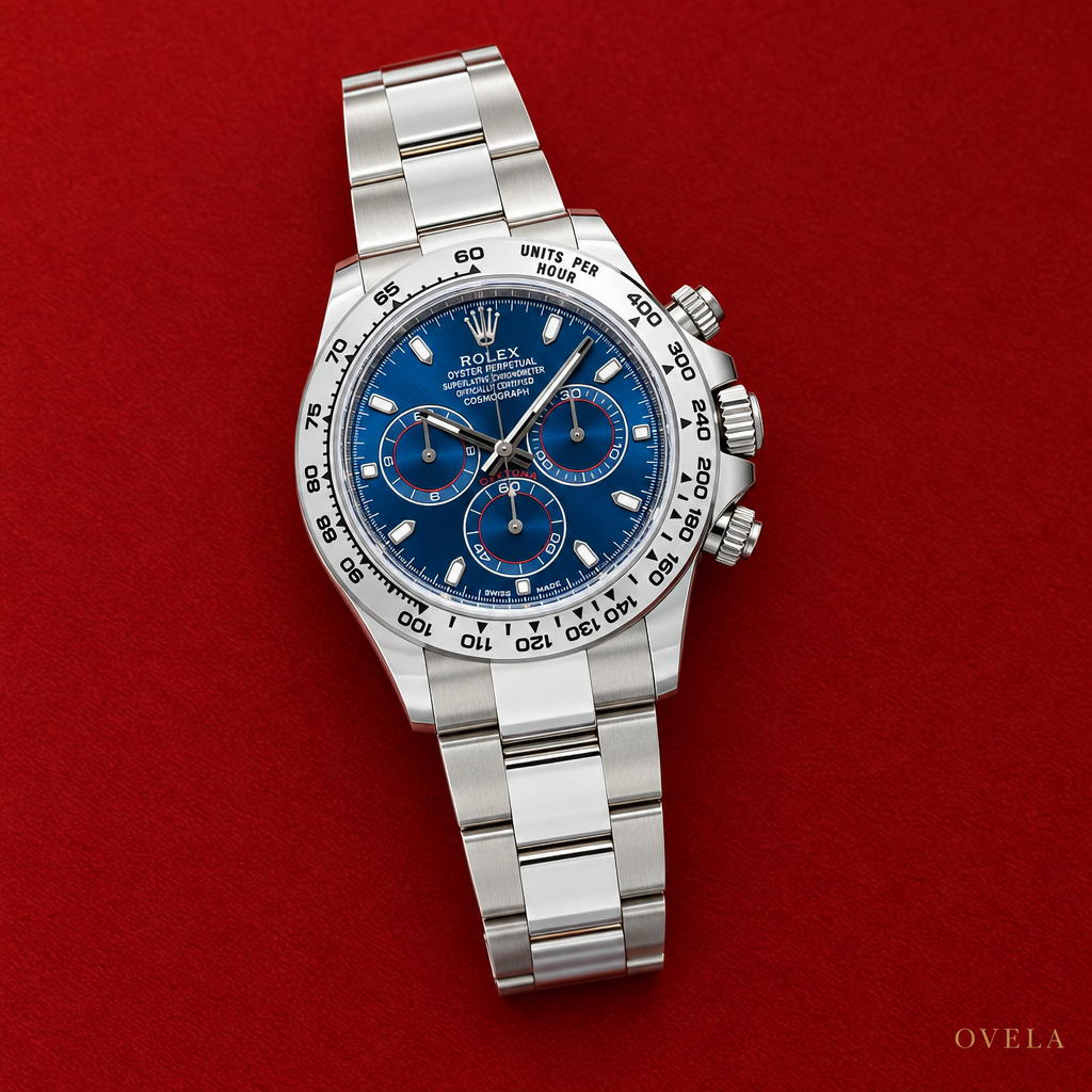 Rolex Daytona Cosmograph – Acier, Cadran Bleu, Compteurs Bleus