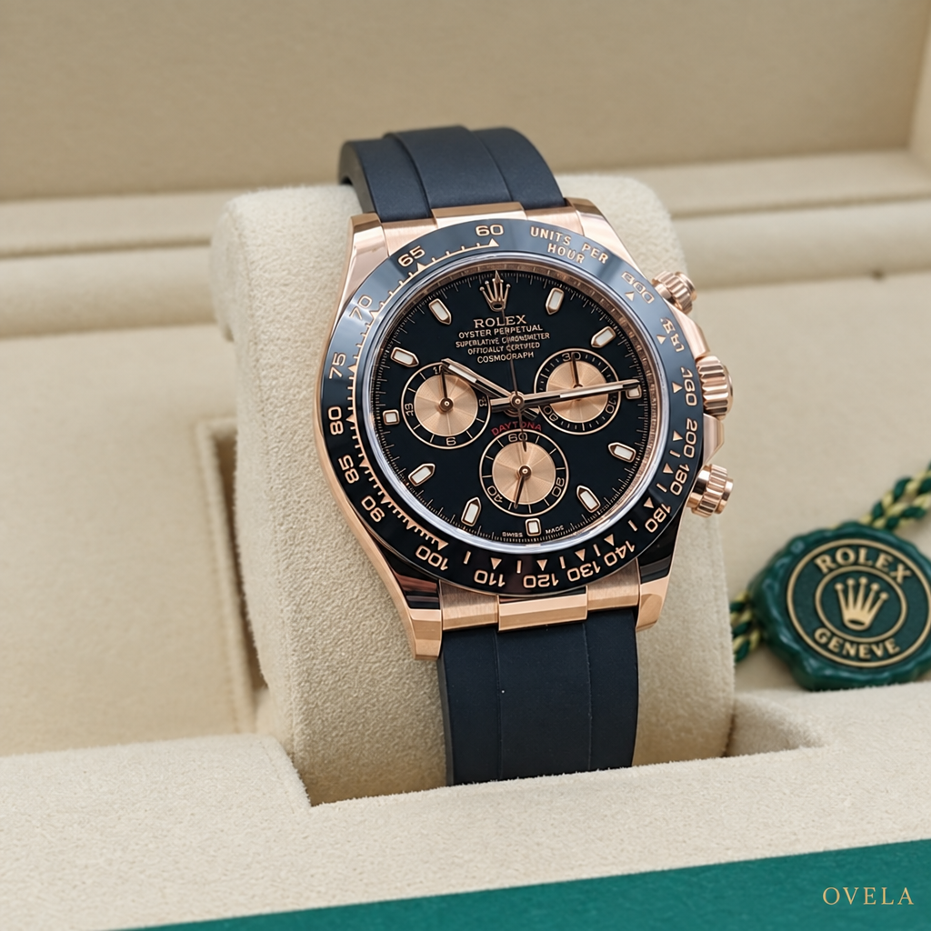 Rolex Daytona Cosmograph –  Everose , Cadran Noir, Bracelet Oysterflex