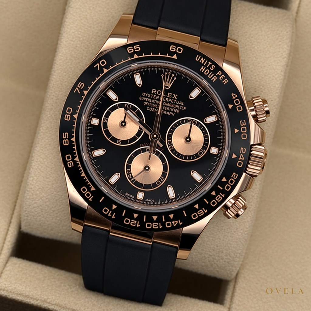 Rolex Daytona Cosmograph –  Everose , Cadran Noir, Bracelet Oysterflex