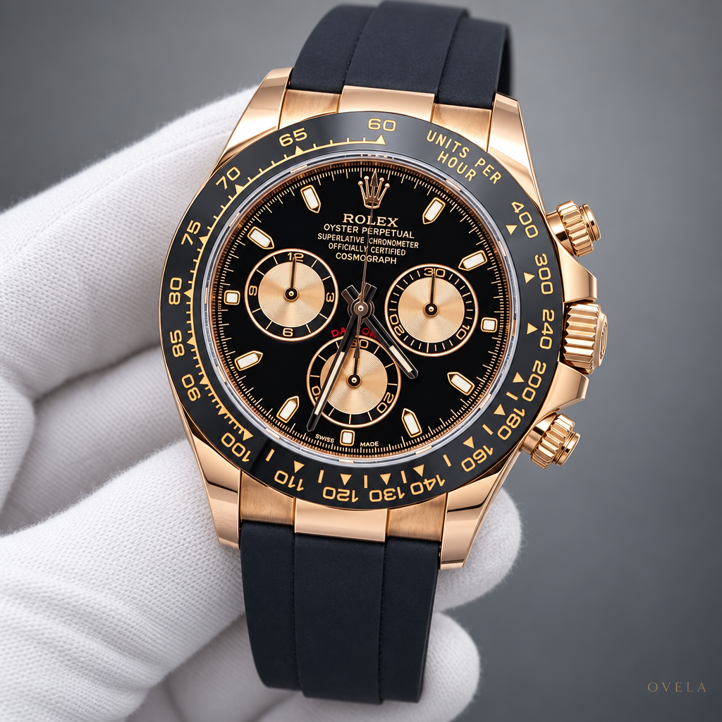 Rolex Daytona Cosmograph –  Everose , Cadran Noir, Bracelet Oysterflex