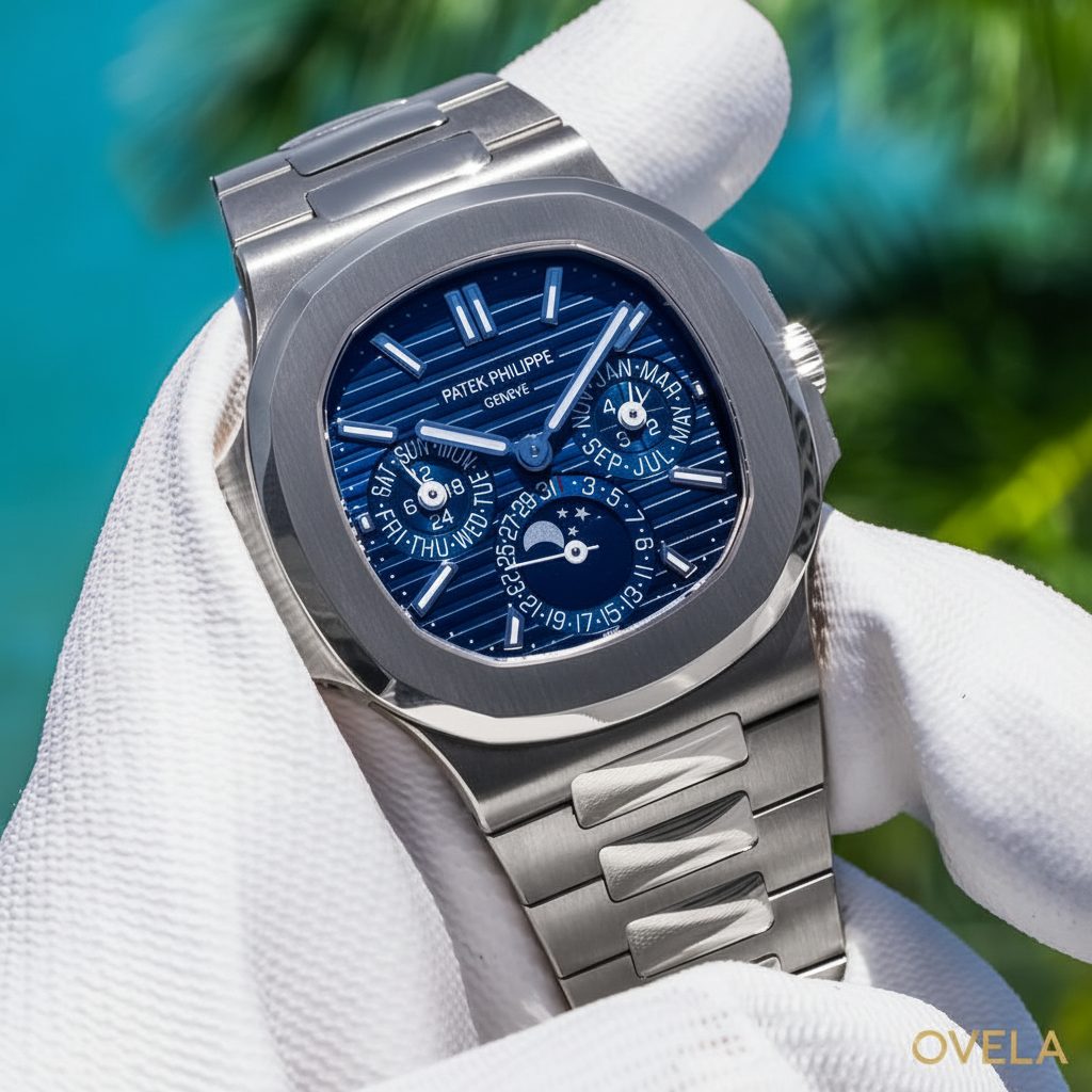 Patek Philippe Nautilus  — Acier | Cadran Bleu | Calendrier Perpétuel