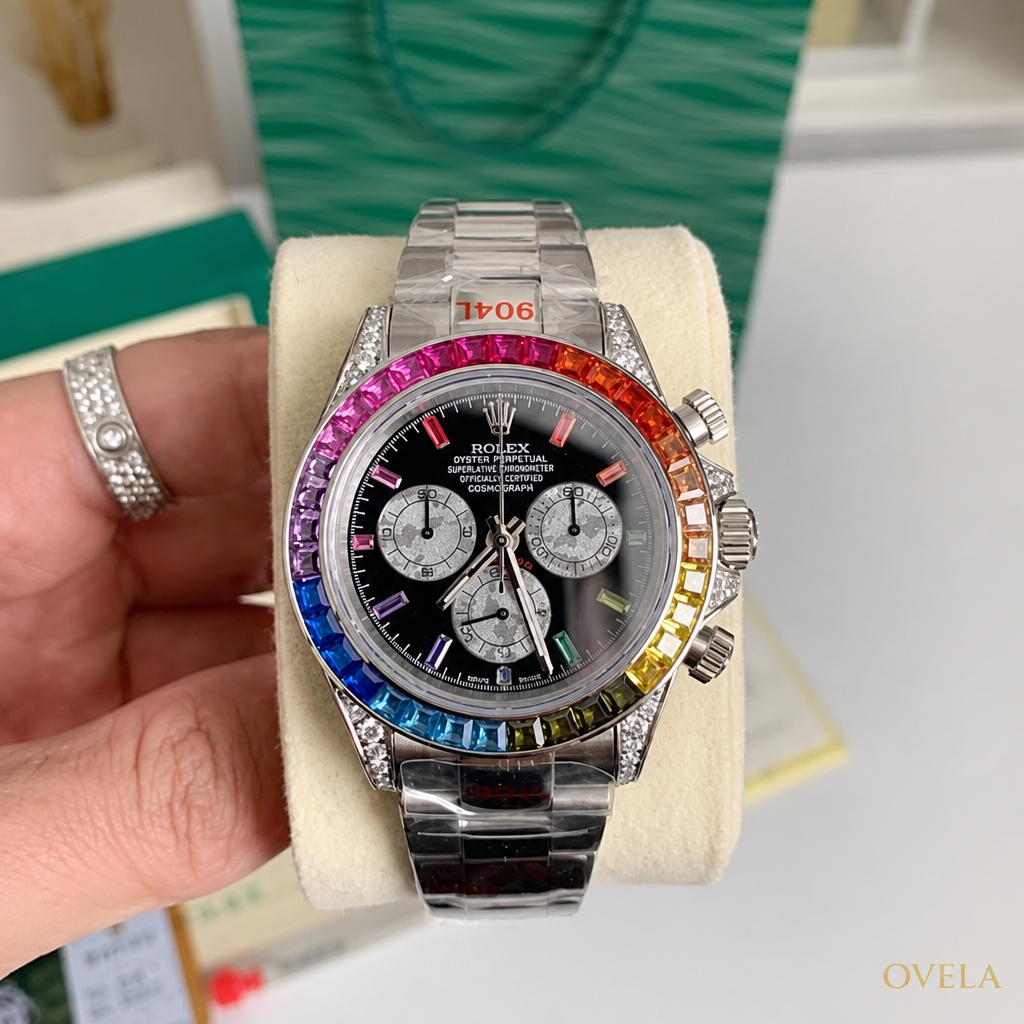 Rolex Daytona Cosmograph | Rainbow | Cadran Noir | Bracelet Oyster