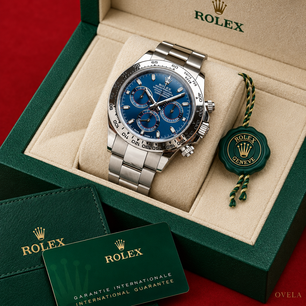 Rolex Daytona Cosmograph – Acier, Cadran Bleu, Compteurs Bleus