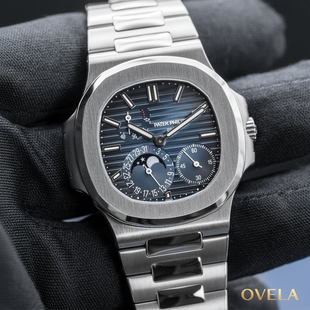 Patek Philippe Nautilus 5740/1G — Acier | Cadran Bleu | Phase de Lune