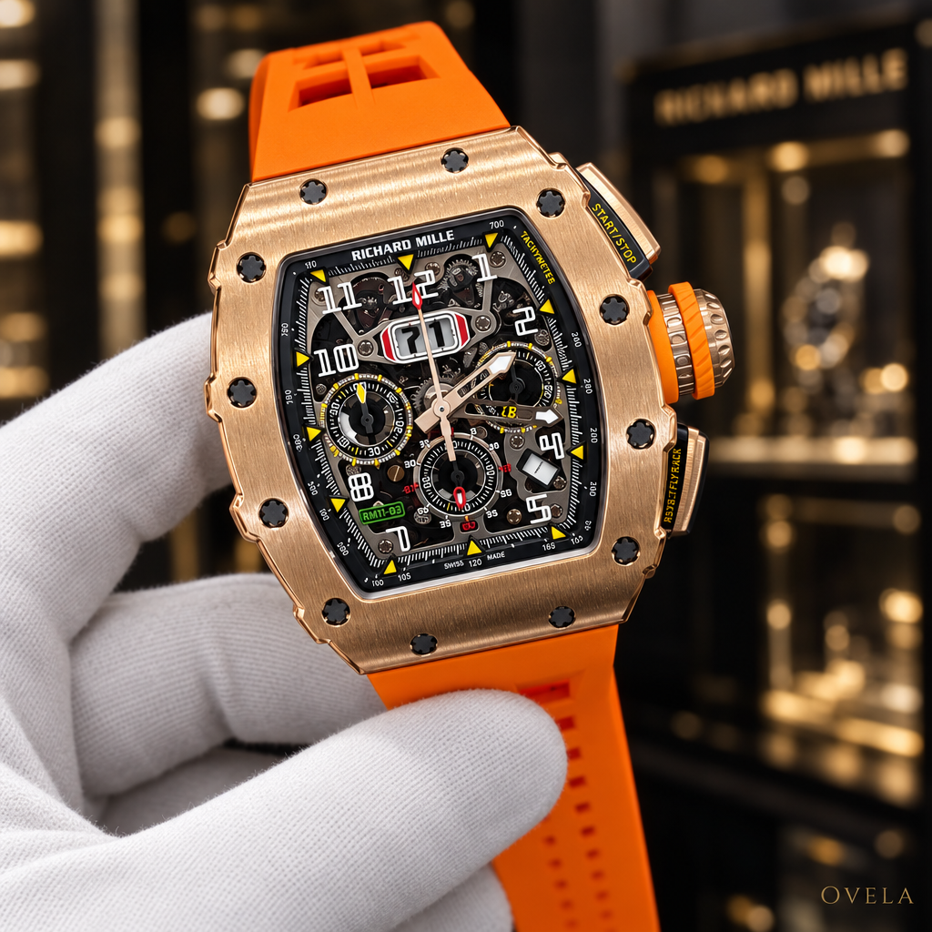 Richard Mille RM11-03 — Bronze | Chronographe Flyback | Bracelet Orange