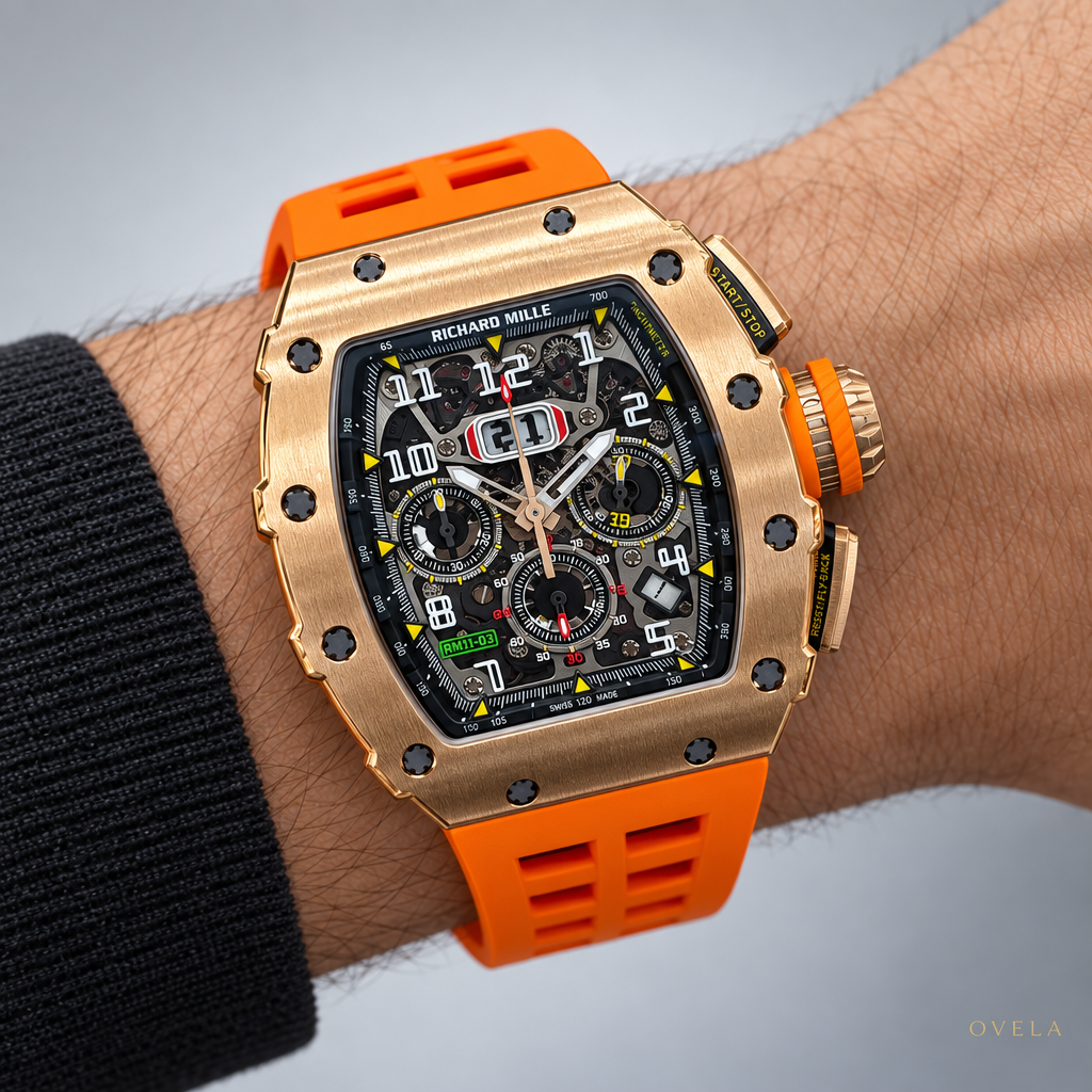 Richard Mille RM11-03 — Bronze | Chronographe Flyback | Bracelet Orange