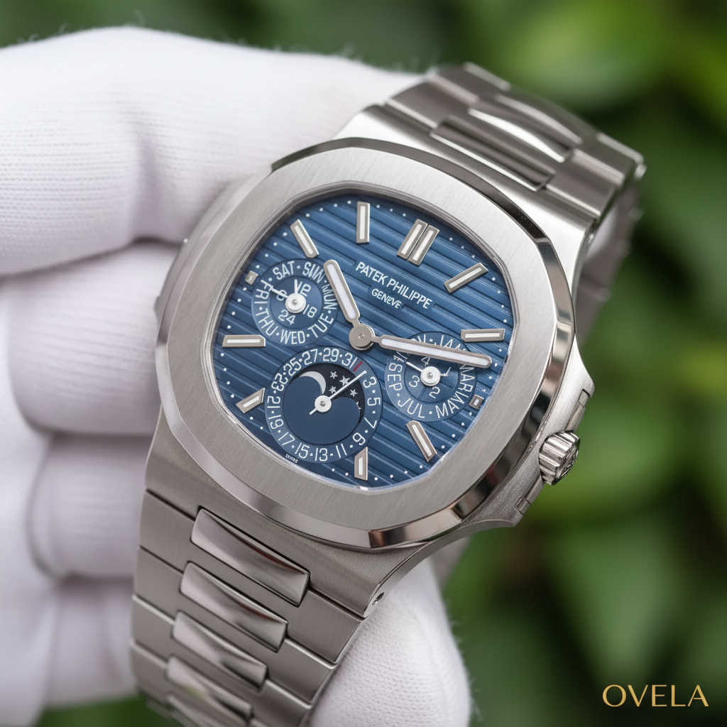 Patek Philippe Nautilus  — Acier | Cadran Bleu | Calendrier Perpétuel