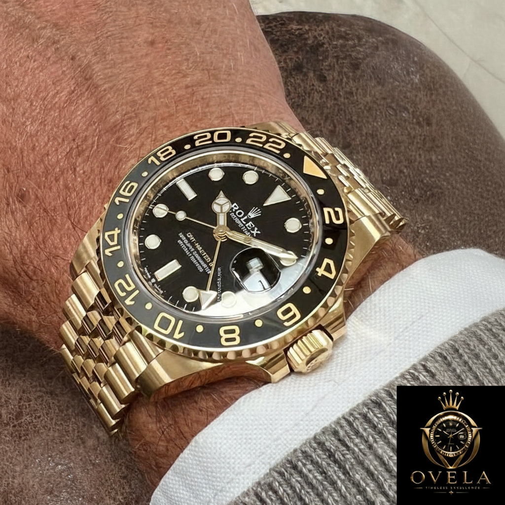 GMT Or/Noir - Poignet pull gris + OVELA