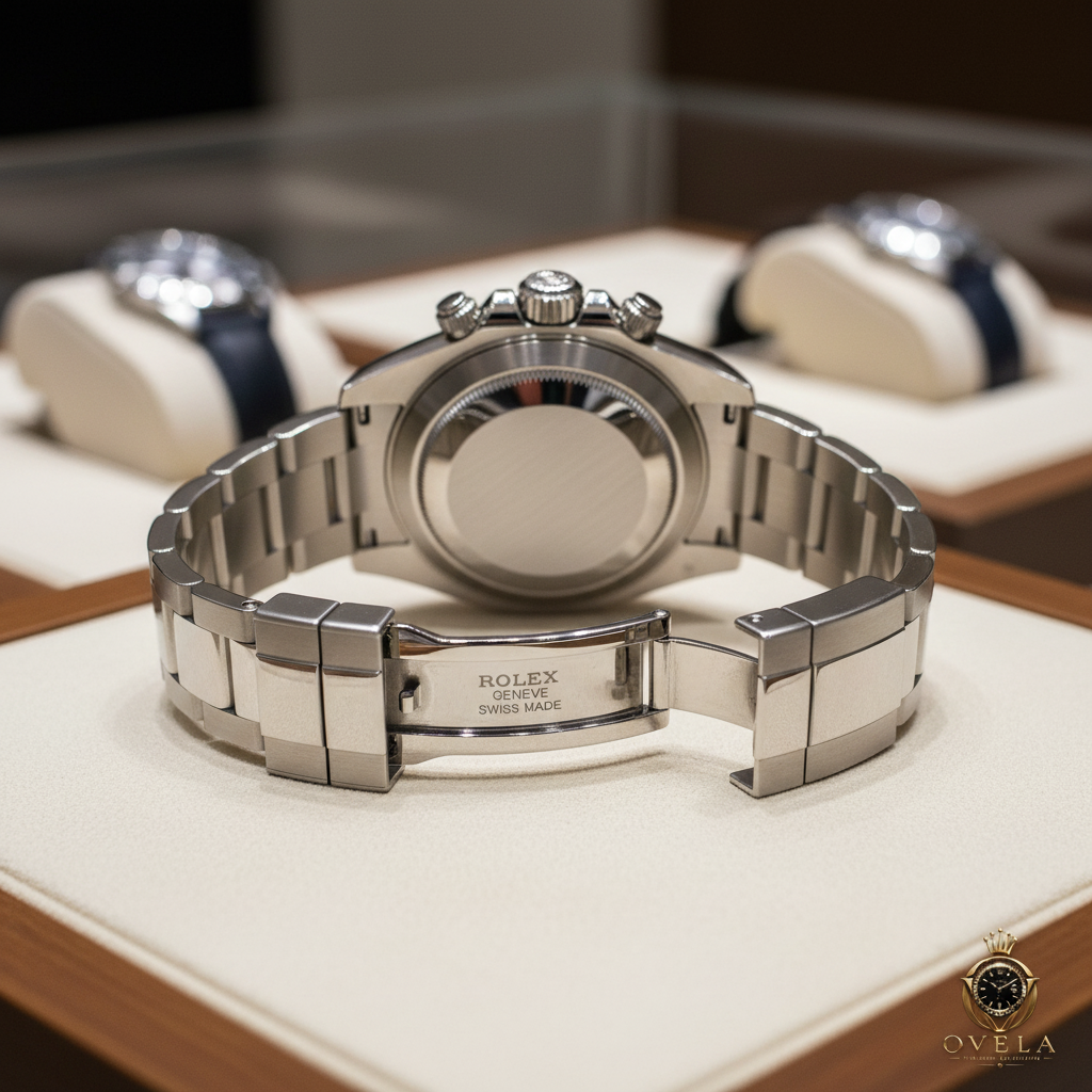 Rolex Daytona Baby Le Mans - Dos fermoir ouvert avec logo OVELA